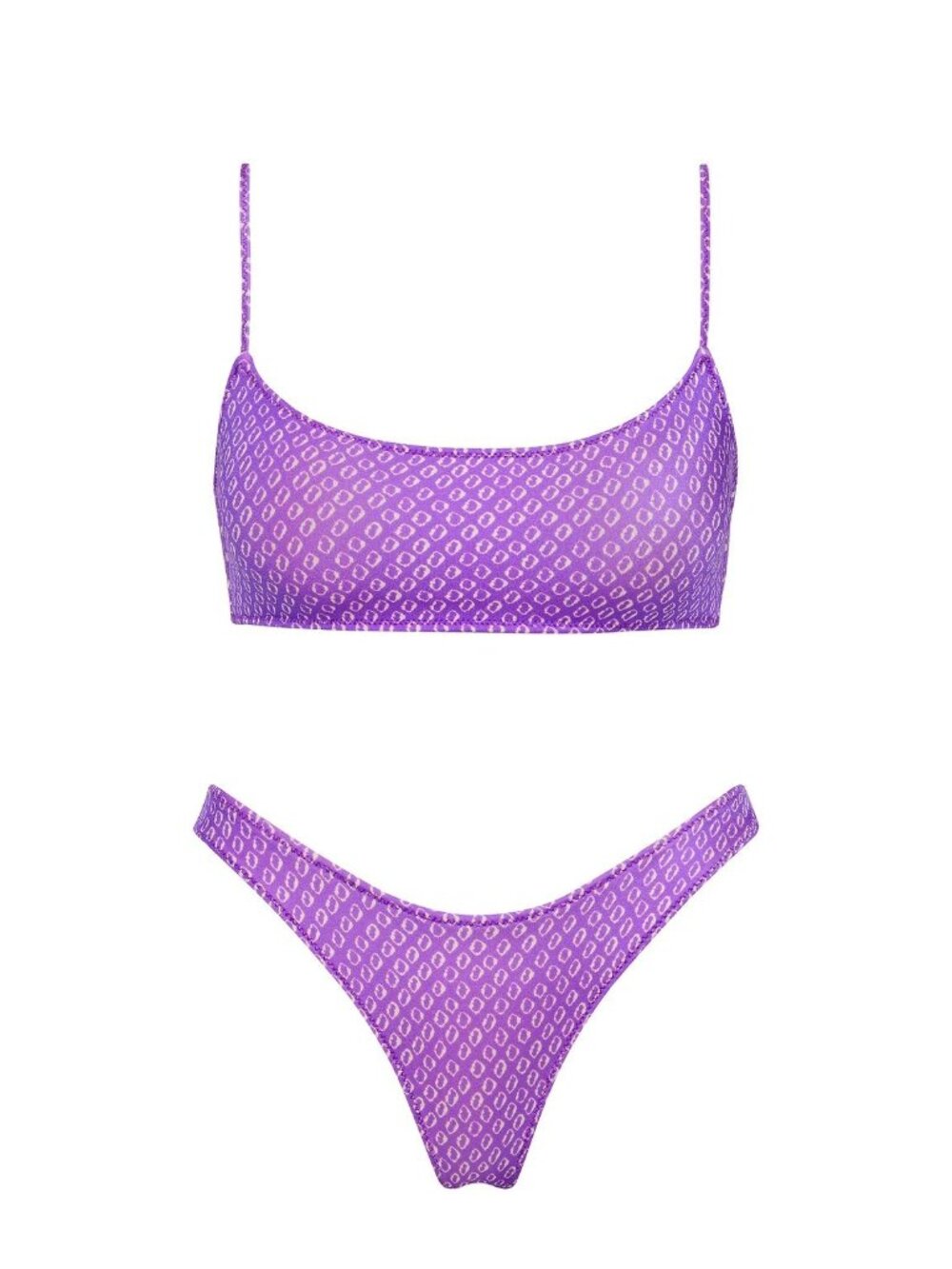 Triangl Swimwear Mica Scoop Crop Bikini SET - Haze Purple - Size Large - Picture 7 of 9